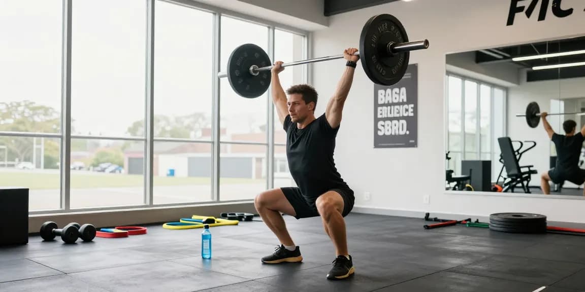 Anabolika Shop Deutschland - Bodybuilder trainiert intensiv mit Gewichten für Muskelaufbau im modernen Fitnessstudio