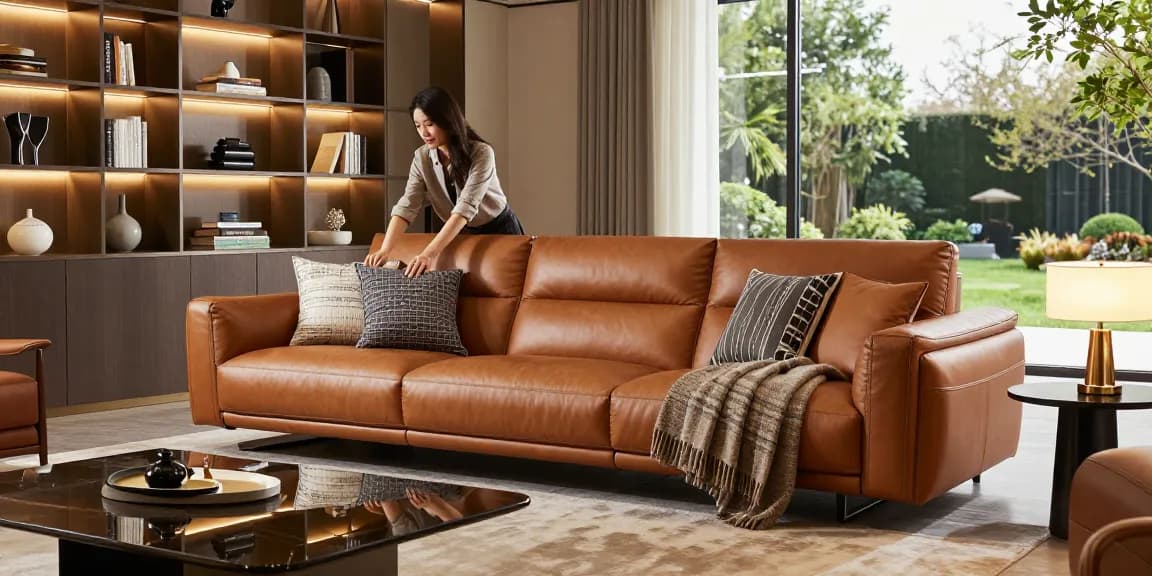 Baxter Sofa Preis in einem luxuriösen Wohnzimmer präsentiert, hebt die erstklassige Handwerkskunst und elegante Dekoration hervor.