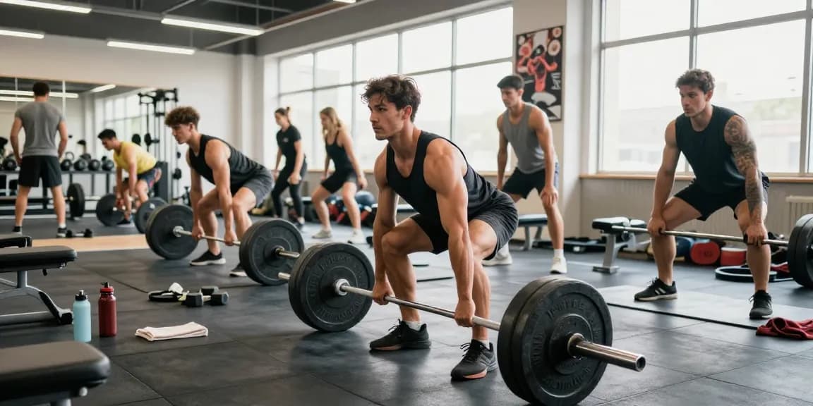 Aktive Bodybuilder trainieren im Anabolika Shop, Leistungssteigerung durch effektive Übungen und hochwertiges Equipment.