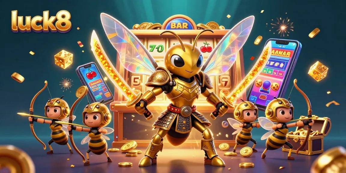 Experience the excitement of luck8 with vibrant casino elements and a joyous jackpot explosion.