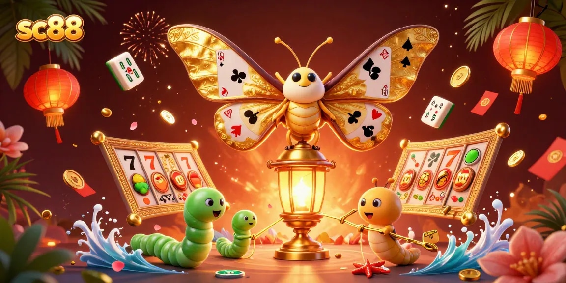 Engage with sc88 through a vibrant illustration of a casino scene rich in details and gaming elements.