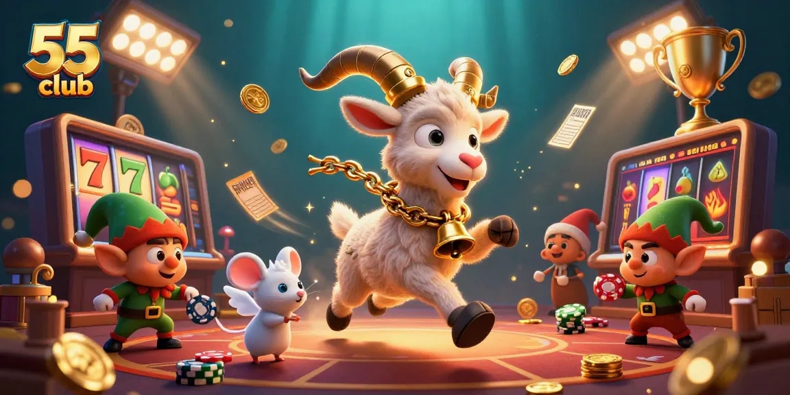 Experience the thrill at the 55 club with Krampus and lively casino action.
