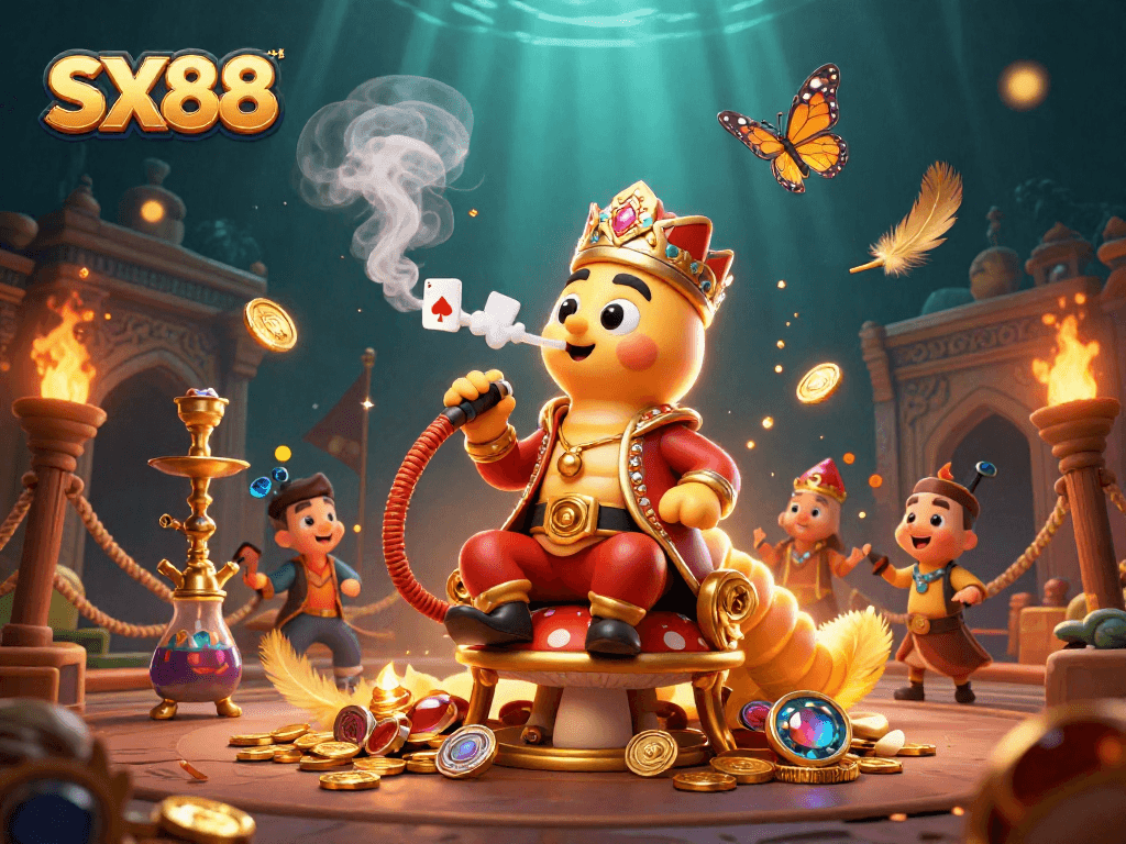 SX88 enhances the gaming experience with vibrant characters and dynamic elements in a rich casino environment.