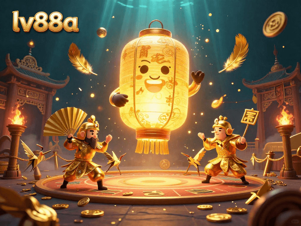 Experience vibrant gaming action with lv88a's dynamic casino scene filled with golden spirits and lucky symbols.