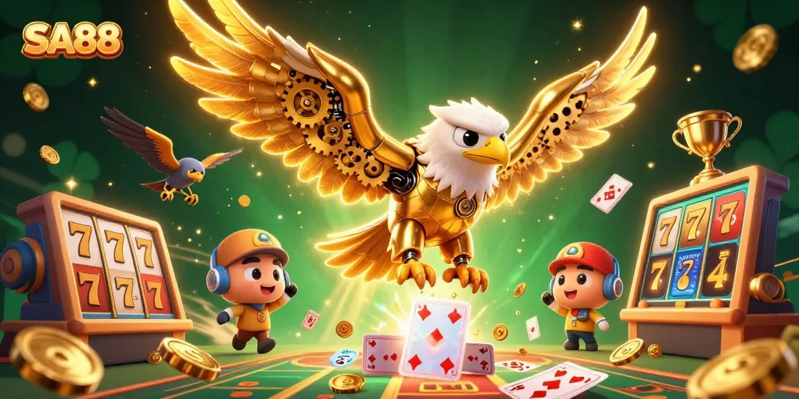 Engage in exciting gaming adventures with SA88's vibrant atmosphere featuring unique 3D characters.