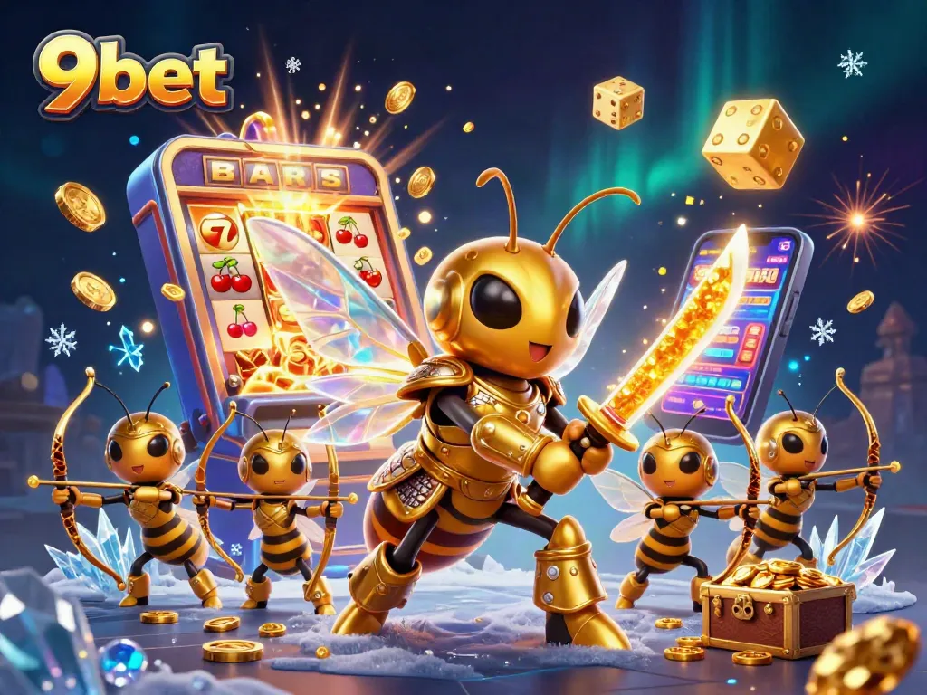 Experience thrilling gameplay at 9bet with immersive 3D slot machine action and vibrant casino elements.