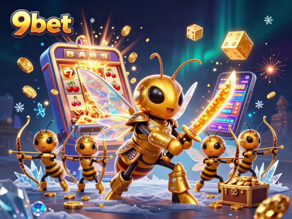 Experience thrilling gameplay at 9bet with immersive 3D slot machine action and vibrant casino elements.