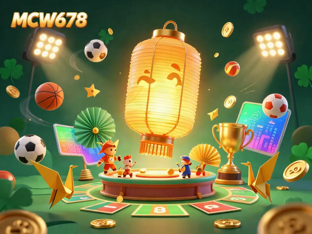 Experience the thrilling world of MCW678 with a captivating casino scene featuring vibrant characters and lively game elements.