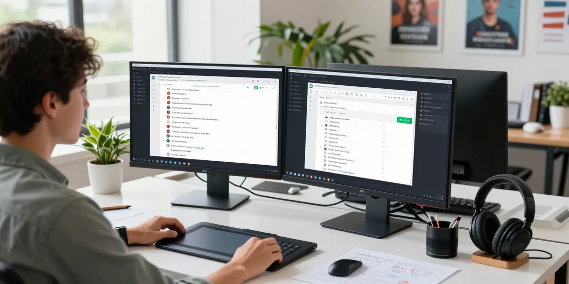 Professional using WhatsApp電腦版 for efficient communication in a modern workspace.