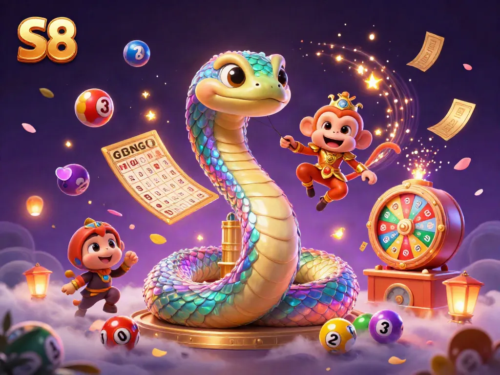 S8 brings players vibrant gaming experiences with dynamic lottery elements in an exciting digital illustration.