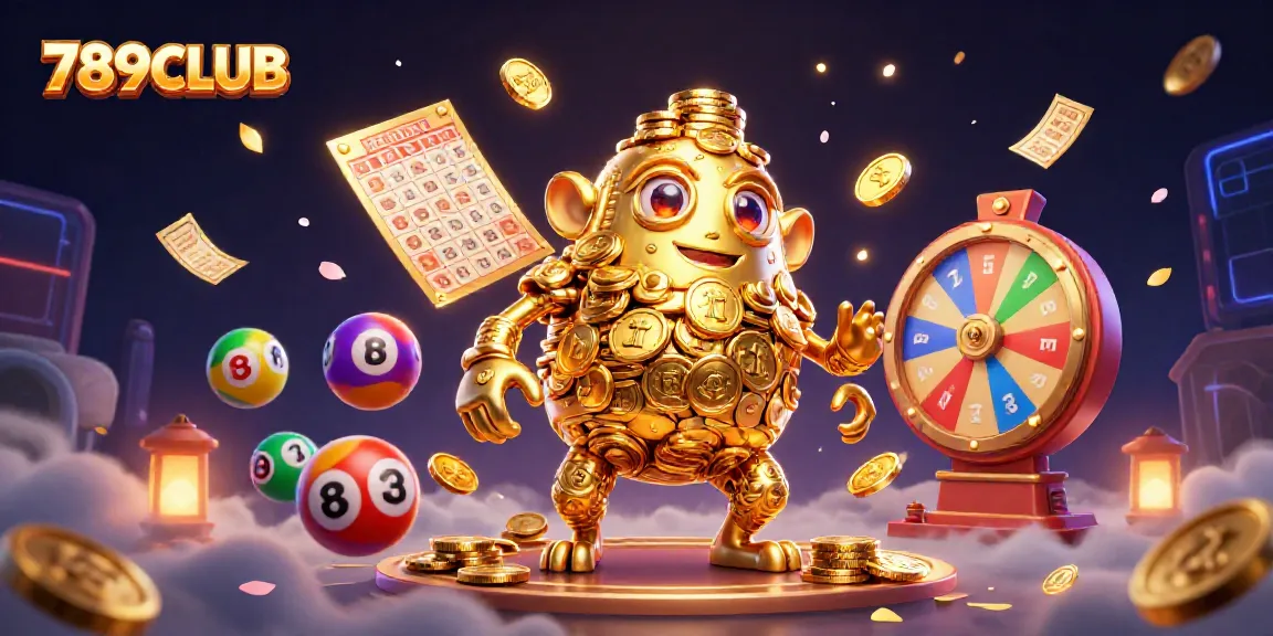 Experience thrilling gameplay with 789CLUB's vibrant lottery balls and golden golem rewards.