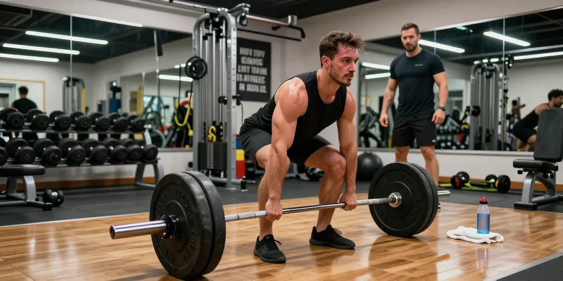 Prime Pharma Steroide, dargestellt in einer dynamischen Fitnessszene, die Krafttraining und Hingabe zeigt.