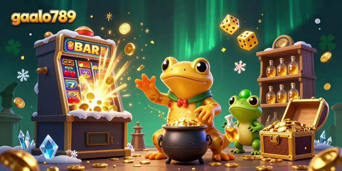 Join the excitement at gaalo789 with a dynamic scene of a golden salamander alchemist and vibrant casino elements.
