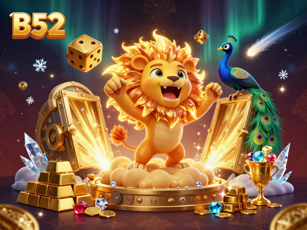 Experience the thrill of B52 with stunning visuals of golden treasures and energetic gaming elements