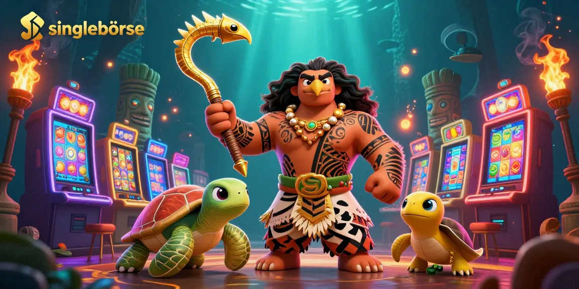 Engage in a thrilling singlebörse experience with vibrant slot machines and animated characters.