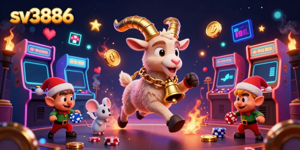 Experience thrilling action at sv3886 casino with lively characters in a dynamic gaming atmosphere.
