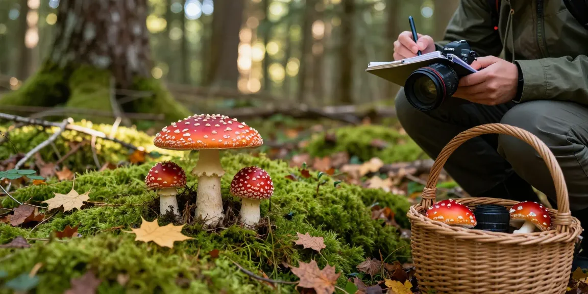 Fliegenpilz kaufen: Entspannte Waldszene mit Amanita muscaria in natürlichen Lebensraum