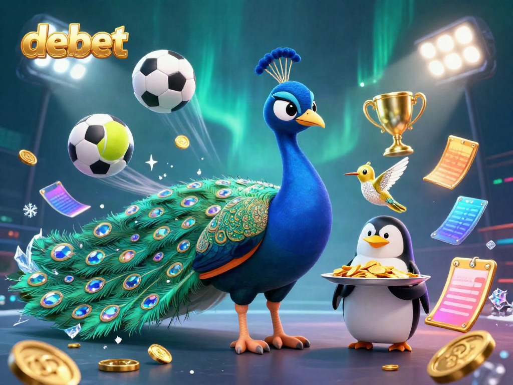 Experience the thrill of debet with an energetic 3D casino scene filled with vibrant characters and dynamic elements.