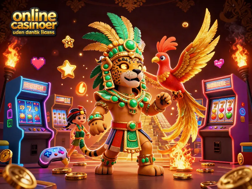 Engage with online casinoer uden dansk licens as 3D characters explore vibrant gaming elements.