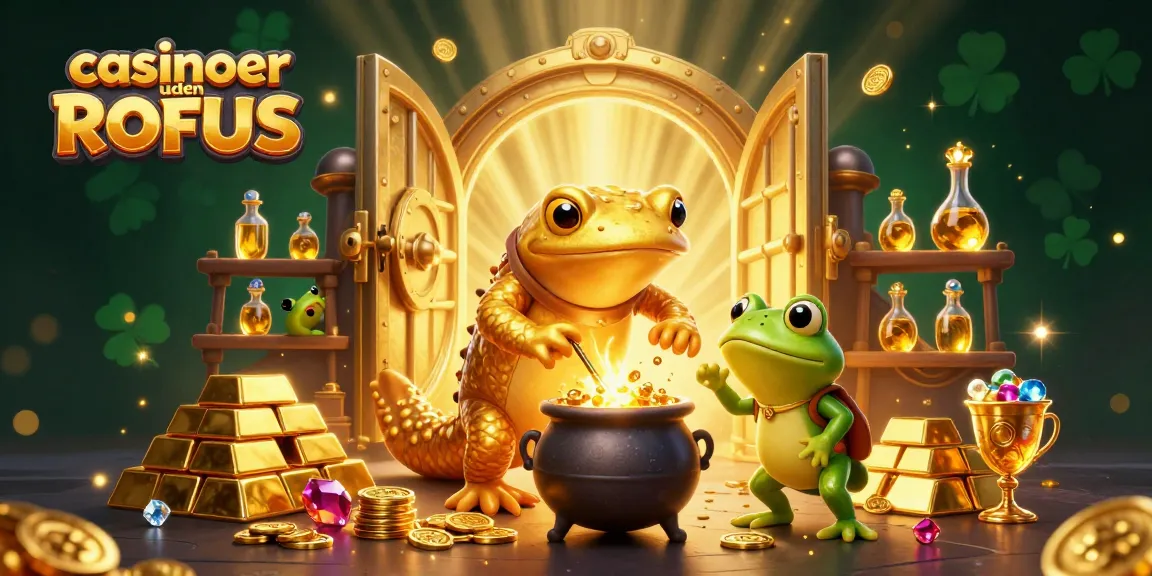 Experience gaming excitement with casinoer uden ROFUS in this magical 3D illustration.