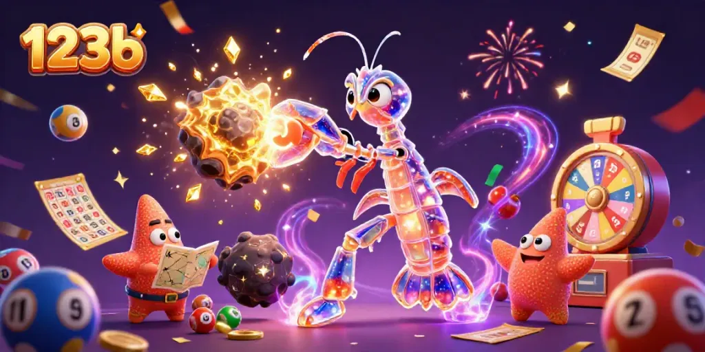 Experience the excitement of 123b gaming with vibrant lottery elements and galactic characters.