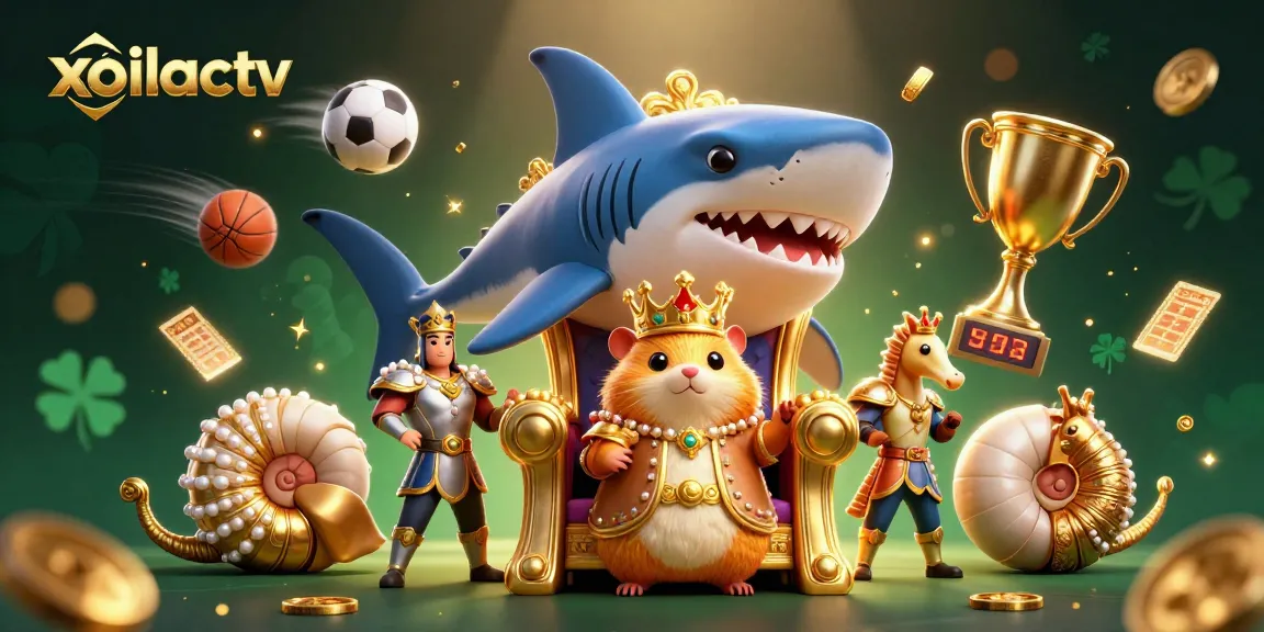 Experience the thrill of xoilactv with dynamic sports betting elements and a regal hamster king.