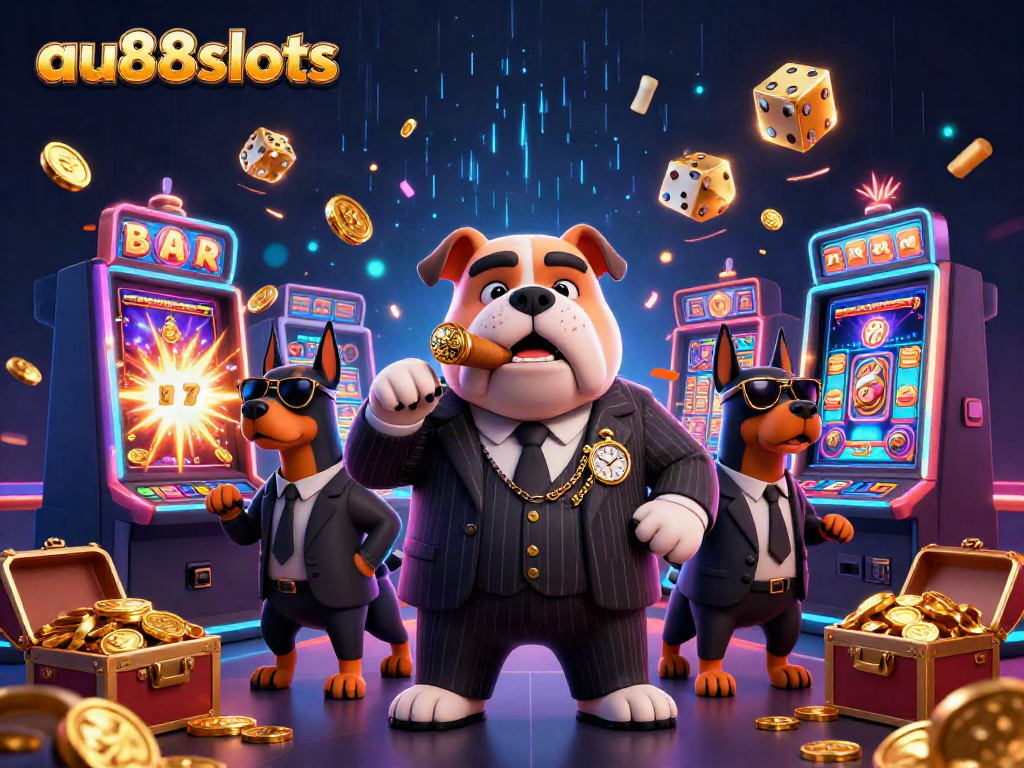 Experience winning at au88slots with a mafia boss bulldog amid rich casino elements!