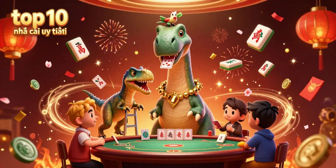Experience thrilling action at the top 10 nhà cái uy tín with a dynamic casino adventure scene featuring unique characters.