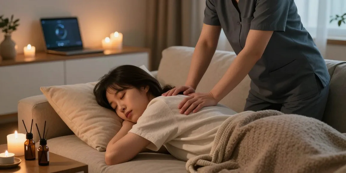 Relaxing 영등포출장 massage service at home, showcasing a soothing environment.