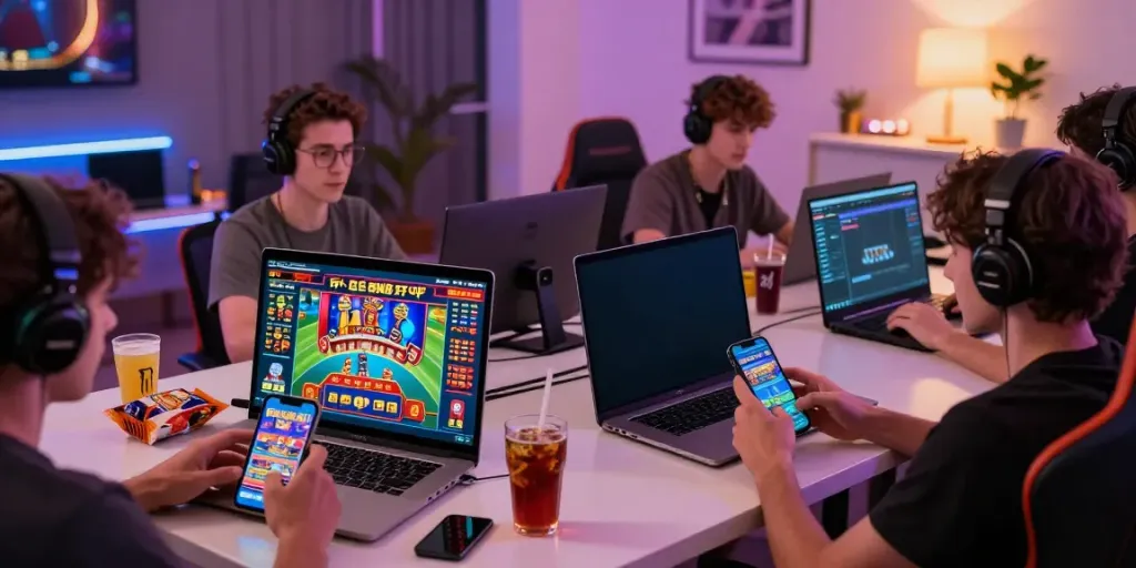 Exciting online gaming atmosphere featuring players engaged with h19gene com games.