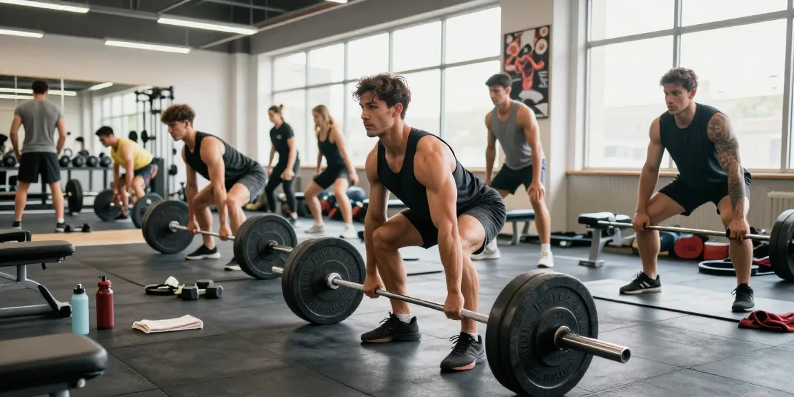 Aktive Bodybuilder trainieren im Anabolika Shop, Leistungssteigerung durch effektive Übungen und hochwertiges Equipment.
