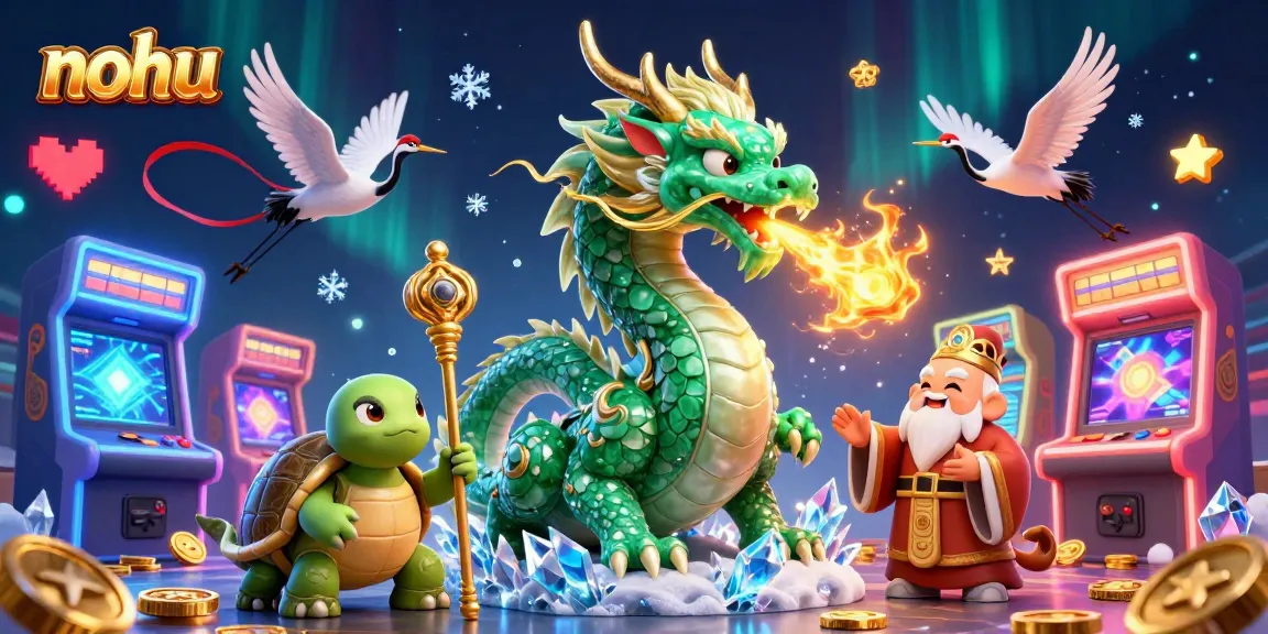 Engage with nohu gameplay featuring a jade dragon and vibrant gaming elements in action.