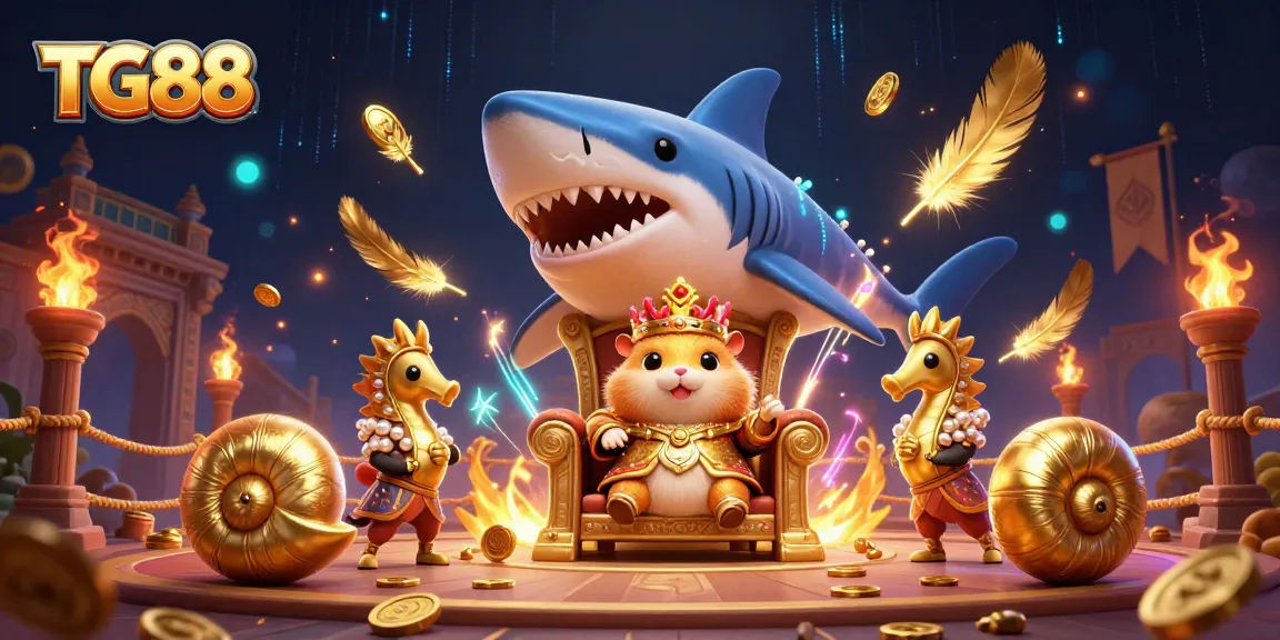 Experience high-stakes thrills with TG88 as fierce golden hamster king commands the action.