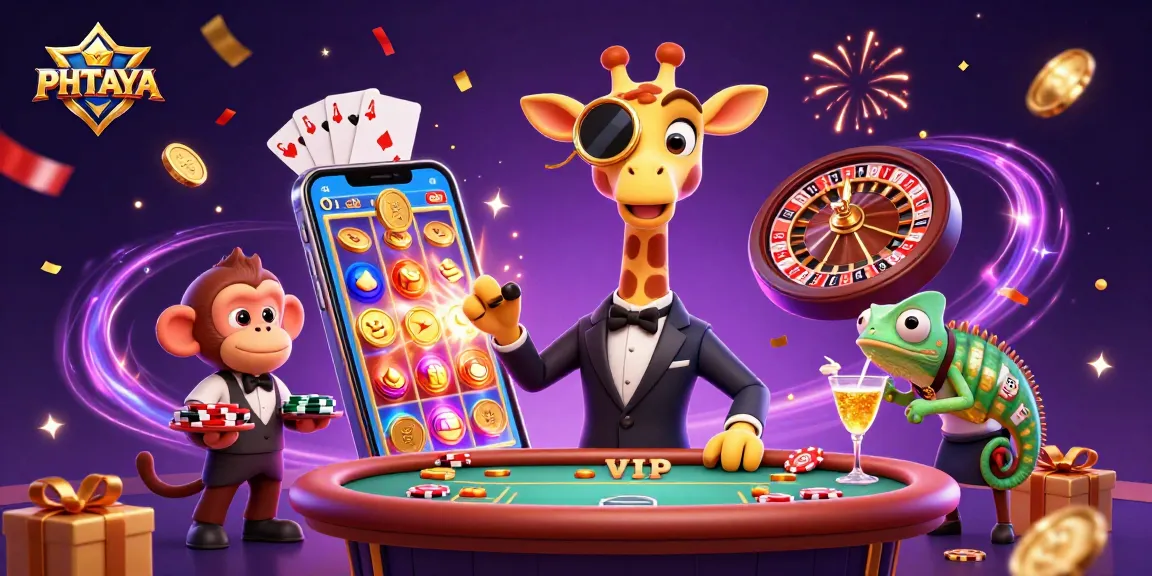 PHTAYA offers players an exciting casino experience with vibrant 3D characters, slot games, and dynamic elements.