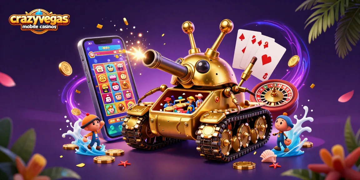 Experience the excitement of crazyvegas mobile casinos with spinning reels, golden coins, and vibrant gameplay elements.