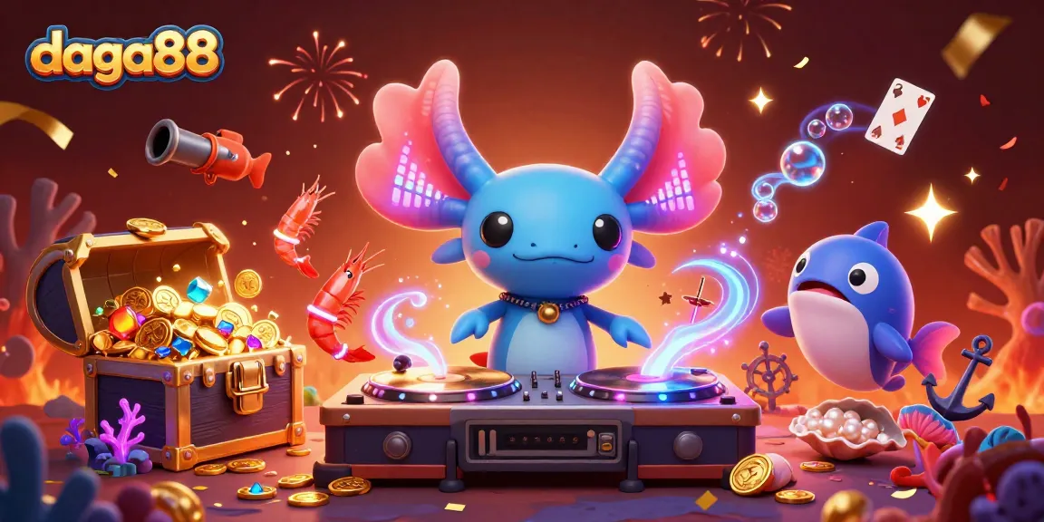 Dive into the exhilarating action of daga88 as vibrant characters spin records amidst a treasure-filled underwater adventure.