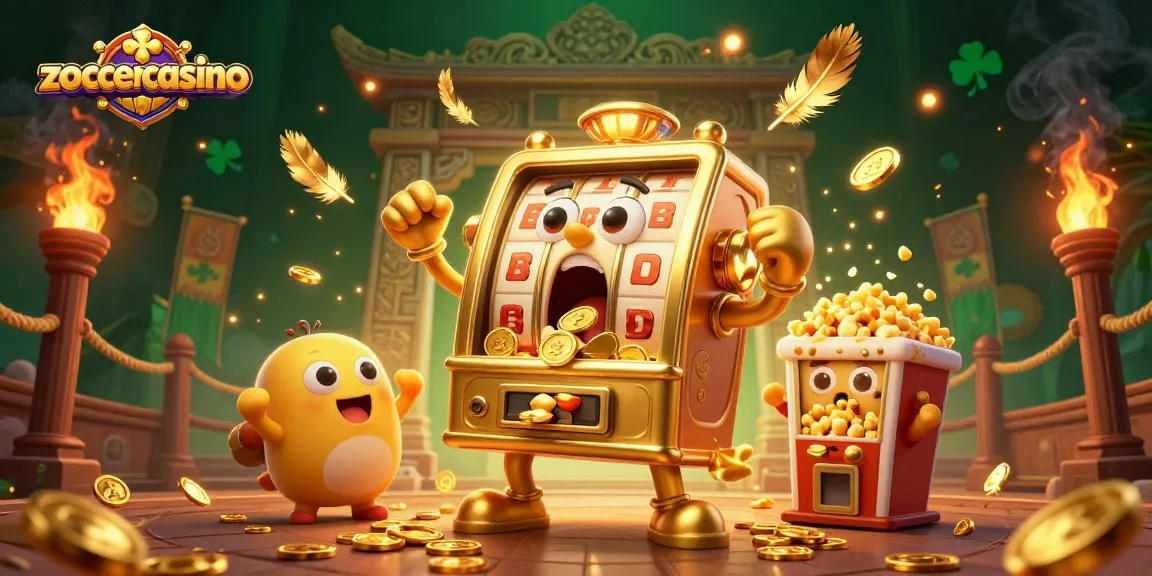Zoccercasino: Jackpot gewinnende Spielautomaten mit goldenen Münzen und aufregenden Effekten