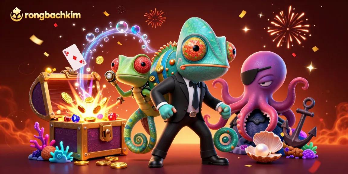 Engage with exciting lottery predictions featuring rongbachkim's animated characters in a vibrant casino setting.