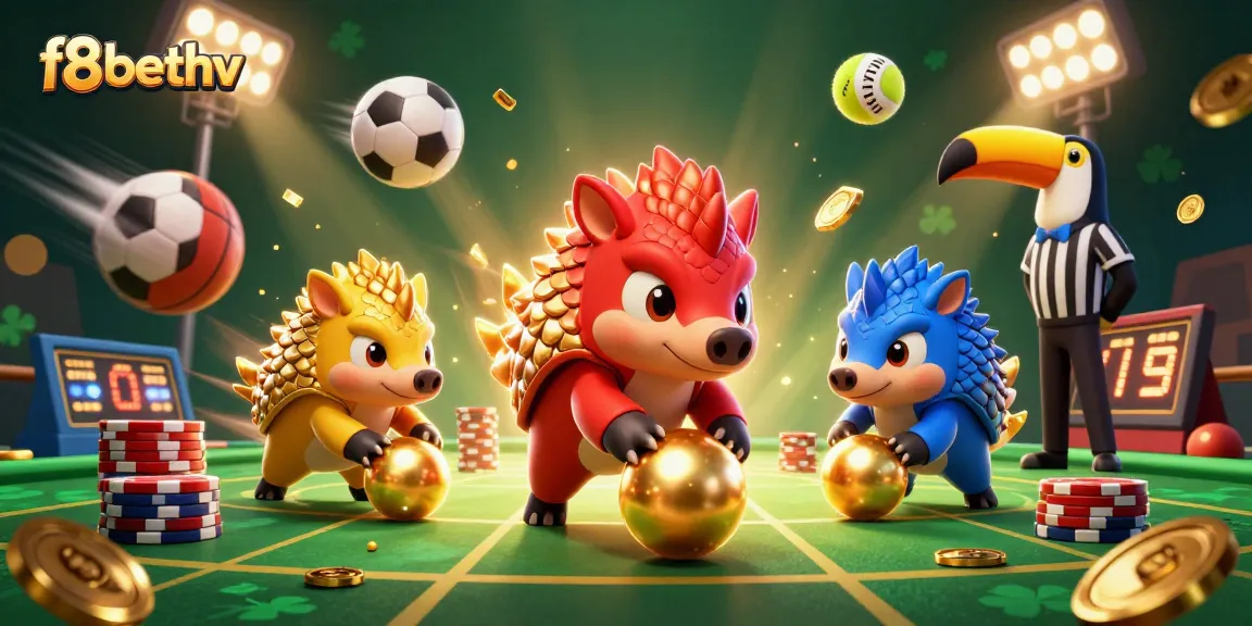 Experience the excitement of f8bethv with rival pangolins in a dynamic casino scene.