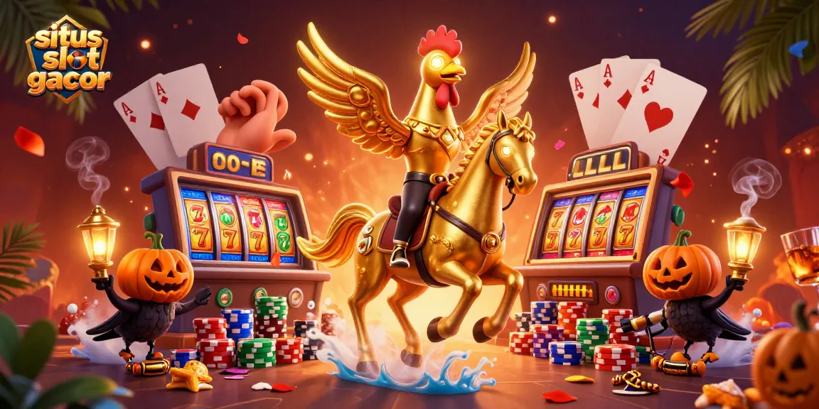 Experience exciting wins at situs slot gacor with dynamic slot reels, colorful chips, and a vibrant casino atmosphere.