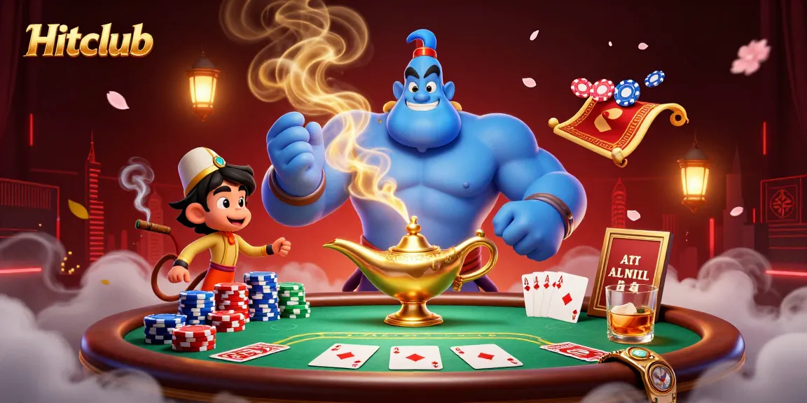 Engage with Hitclub's thrilling experience of poker with dynamic characters and vibrant casino elements.