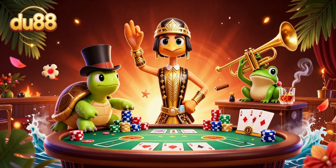 Win big at du88 with a lively casino scene featuring poker, flappers and jazz elements.